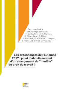 Les ordonnances de l'automne 2017