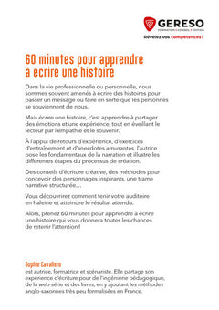 60 minutes pour apprendre à écrire une histoire
