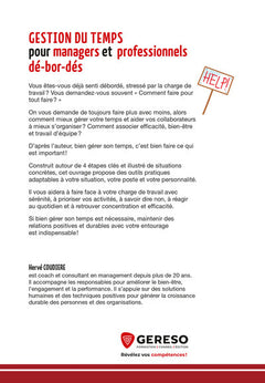 Gestion du temps pour managers et professionnels débordés