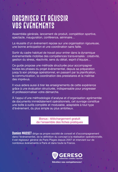 Organiser et réussir vos événements