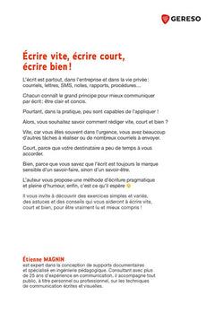 Écrire vite, écrire court, écrire bien !