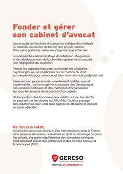 Fonder et gérer son cabinet d'avocat