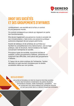 Droit des sociétés et des groupements d'affaires