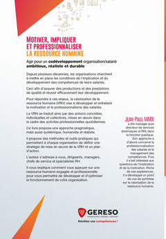 Motiver, impliquer et professionnaliser la ressource humaine