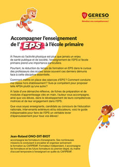 Accompagner l'enseignement de l'EPS à l'école primaire