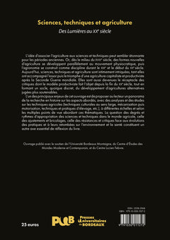 Sciences, techniques et agriculture