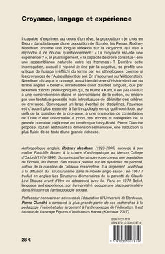 Croyance, langage et expérience