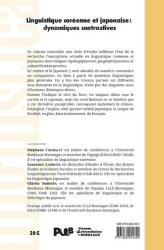 Linguistique coréenne et japonaise : dynamiques contrastives