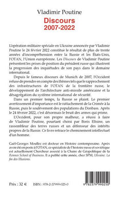 Vladimir Poutine. Discours 2007-2022