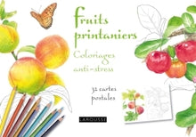 Fruits printaniers coloriages anti-stress 32 cartes postales