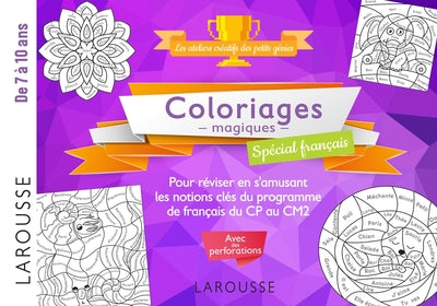 20 coloriages magiques spécial français, 7-10 ans