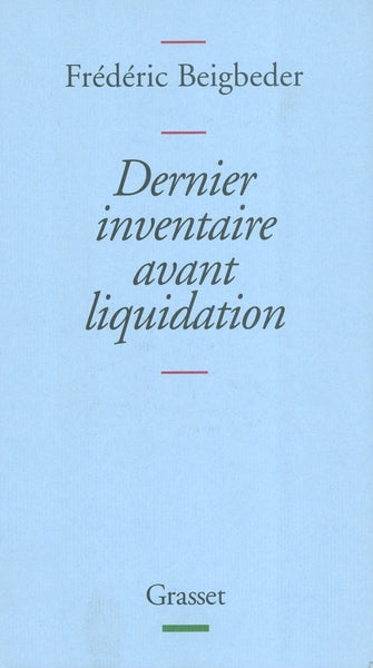 Dernier inventaire avant liquidation
