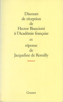 Discours de réception à l'Académie française