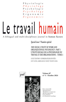 Le travail humain 2024-4, vol. 87, n. 4
