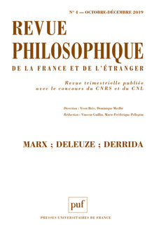Revue philosophique 2019, t. 144 (4)
