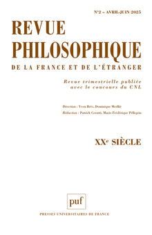 Revue philosophique 2025, T. 150(2)