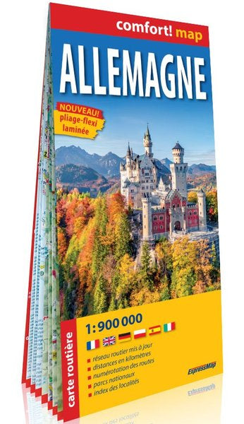 Allemagne 1/900.000 (carte grand format laminée)