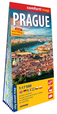 Prague 1/17.500 (carte grand format laminée - plan de ville)