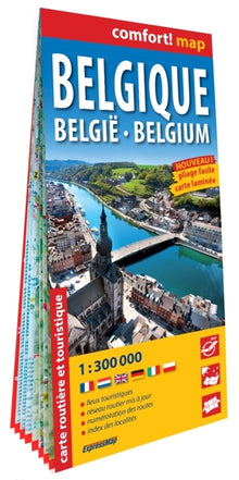 Belgique 1/300.000 (carte grand format laminée)