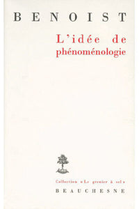 L'idée de phénoménologie