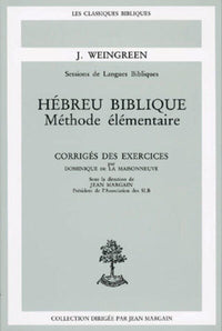 Hébreu biblique : Méthode élémentaire (exercices corrigés)