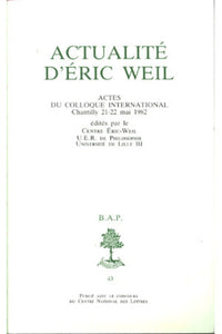 Actualité d'Eric Weil