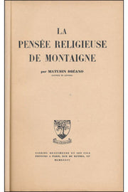 La pensée religieuse de Montaigne