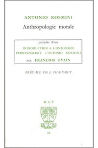 Introduction à l'ontologie personnaliste d'Antonio Rosmini