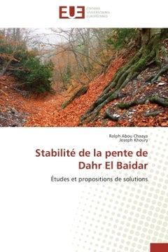 Stabilité de la pente de dahr el baidar