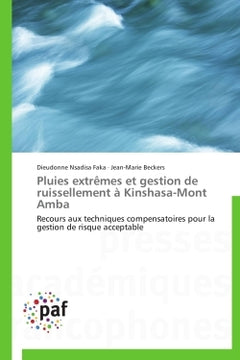 Pluies extrêmes et gestion de ruissellement à kinshasa-mont amba