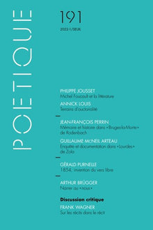 Poétique, n° 191