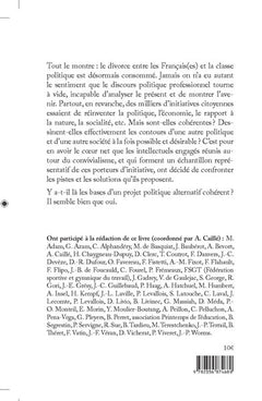 Éléments d'une Politique Convivialiste
