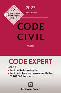 Code Dalloz Expert. Code civil 2027. 24e éd.