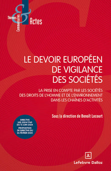 Le devoir européen de vigilance des sociétés
