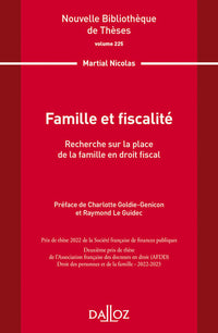 Nouvelle bibliothèque de thèses - Volume 225 Famille et fiscalité