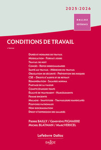 Conditions de travail 2025/26 - Durée Rémunération Santé et sécurité