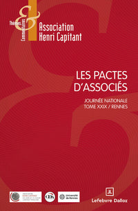 Les pactes d'associés - 29e journée nationale de l'Association Capitant