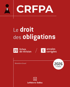 CRFPA 2026 - Le droit des obligations. 3e éd.