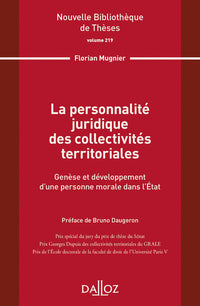 La personnalité juridique des collectivités territoriales