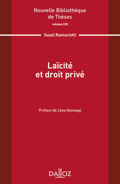 Laïcité et droit privé - Volume 220