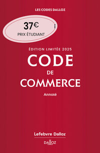 Code de commerce 2025 annoté
