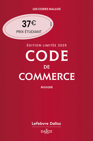 Code de commerce 2025 annoté