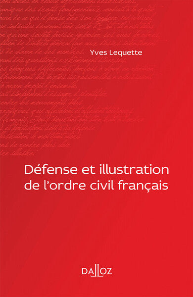 Défense et illustration de l'ordre civil français