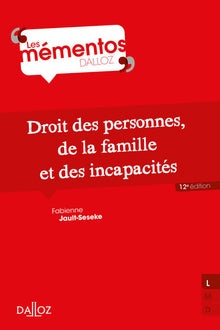 Droit des personnes, de la famille et des incapacités
