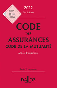 Code des assurances, code de la mutualité 2022