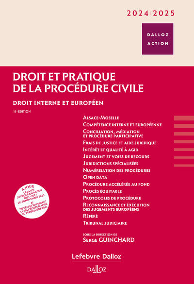 Droit et pratique de la procédure civile 2024/2025