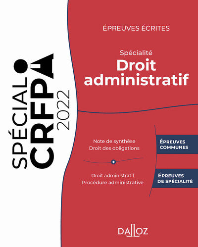 Épreuves écrites du CRFPA - Spécialité Droit administratif