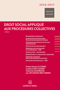 Droit social appliqué aux procédures collectives 2026/2027