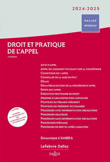 Droit et pratique de l'appel