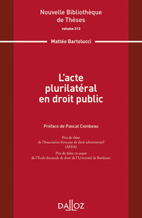 L acte plurilatéral en droit public